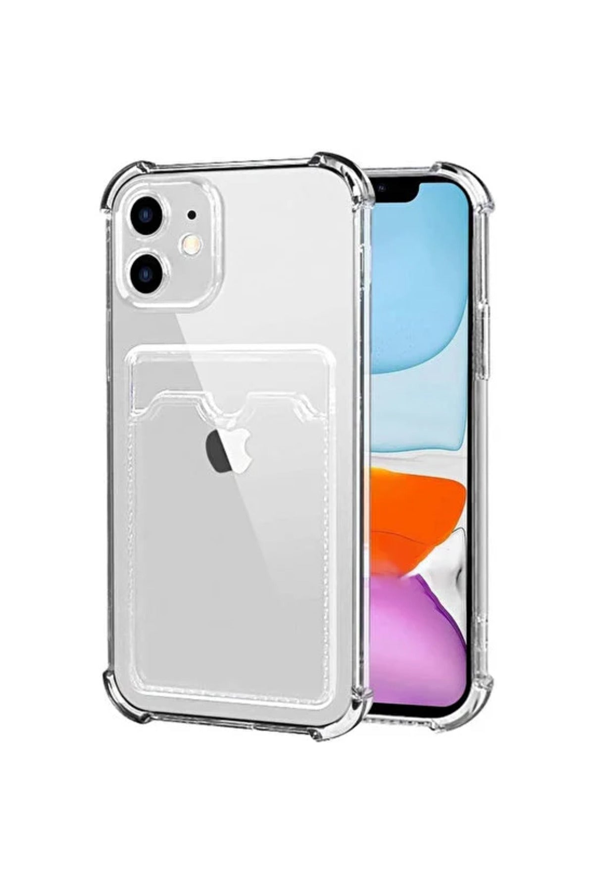 iPhone 12 Case SFY Transparent Cover with Card Holder