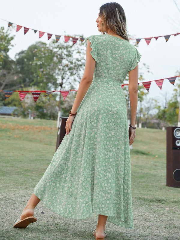 Floral wrap dress