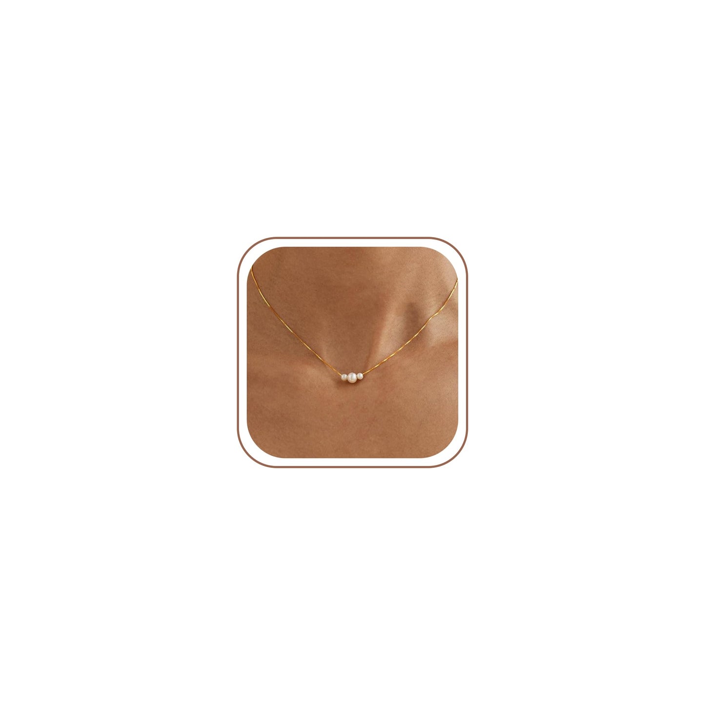 Gold Pearl Necklaces for Women Trendy Wedding Bridesmaid Jewelry Gifts