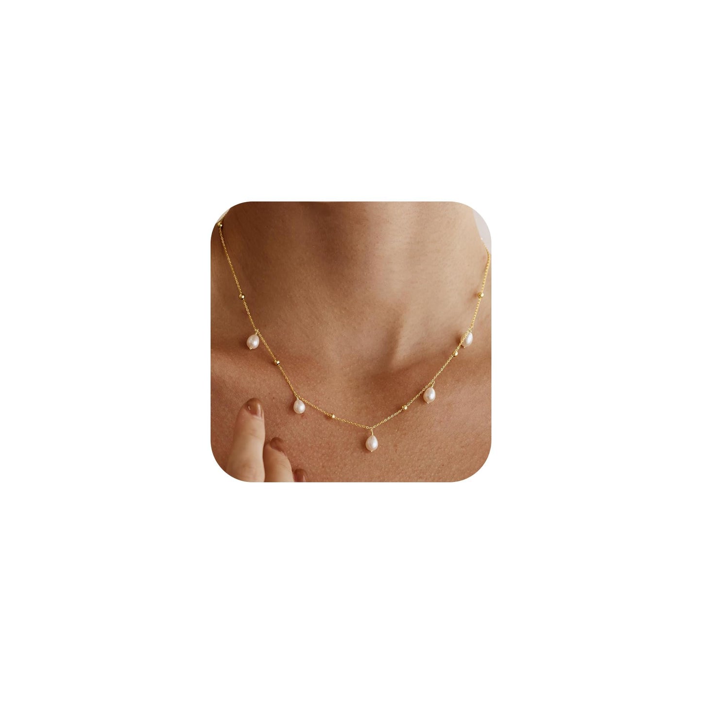 Gold Pearl Necklaces for Women Trendy Wedding Bridesmaid Jewelry Gifts