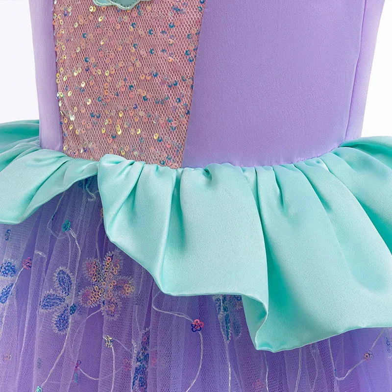 Mermaid Cosplay Costume For Girls Party Dresses Elegant Perform Girl Princess Dress Children Dresses Kids Birthday Prom Dress
