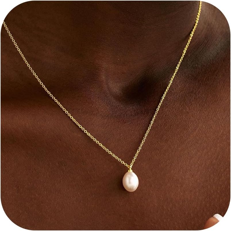 Gold Pearl Necklaces for Women Trendy Wedding Bridesmaid Jewelry Gifts