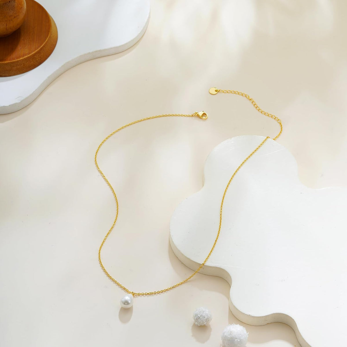 Gold Pearl Necklaces for Women Trendy Wedding Bridesmaid Jewelry Gifts