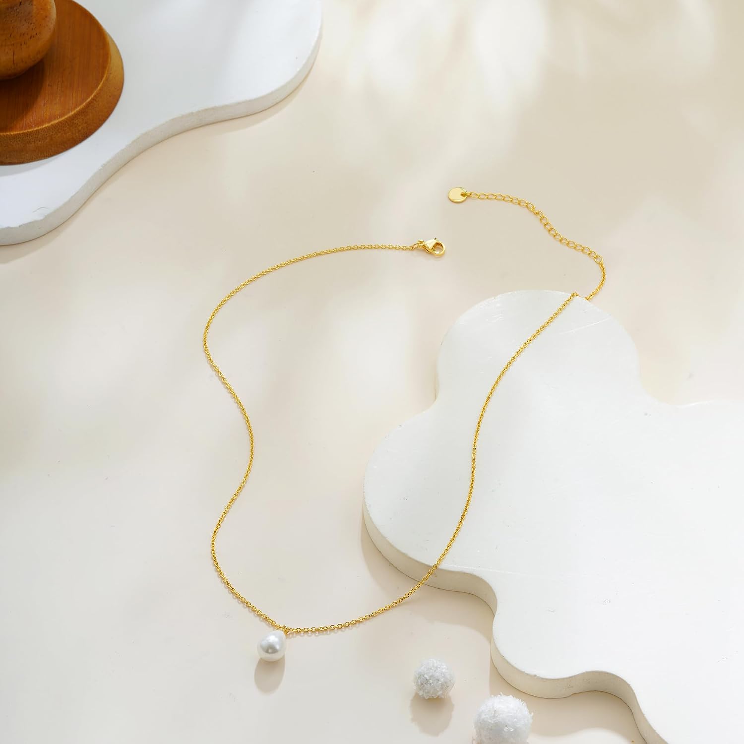 Gold Pearl Necklaces for Women Trendy Wedding Bridesmaid Jewelry Gifts