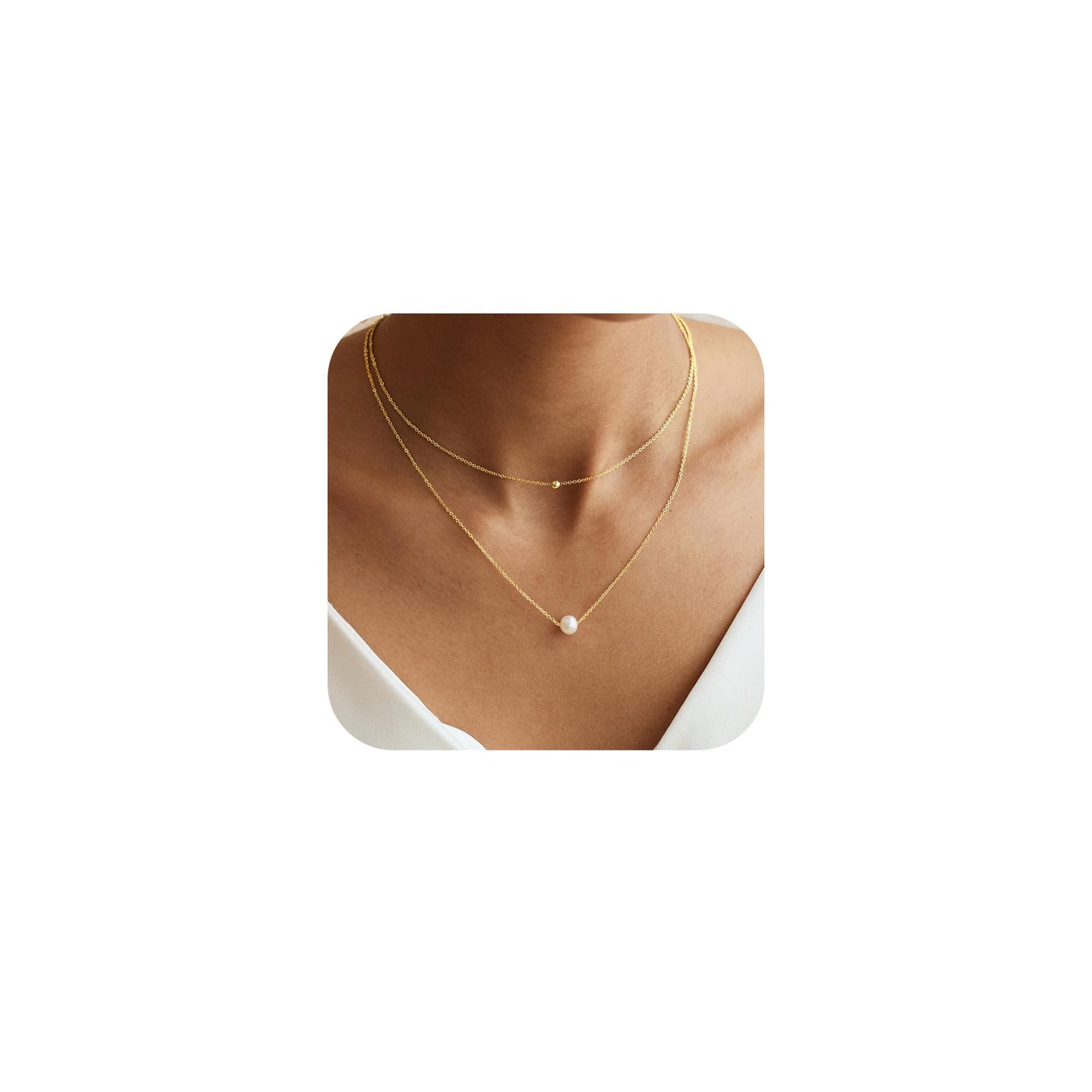 Gold Pearl Necklaces for Women Trendy Wedding Bridesmaid Jewelry Gifts