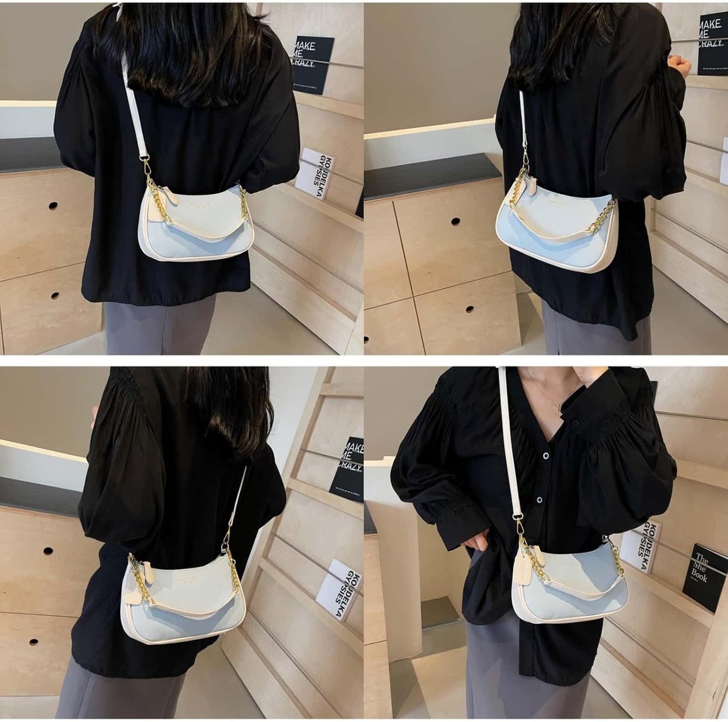 Crossbody Bags for Women Trendy Crescent Shoulder Underarm Small Purse Retro Classic Hobo Clutch Handbag Fashion Y2K