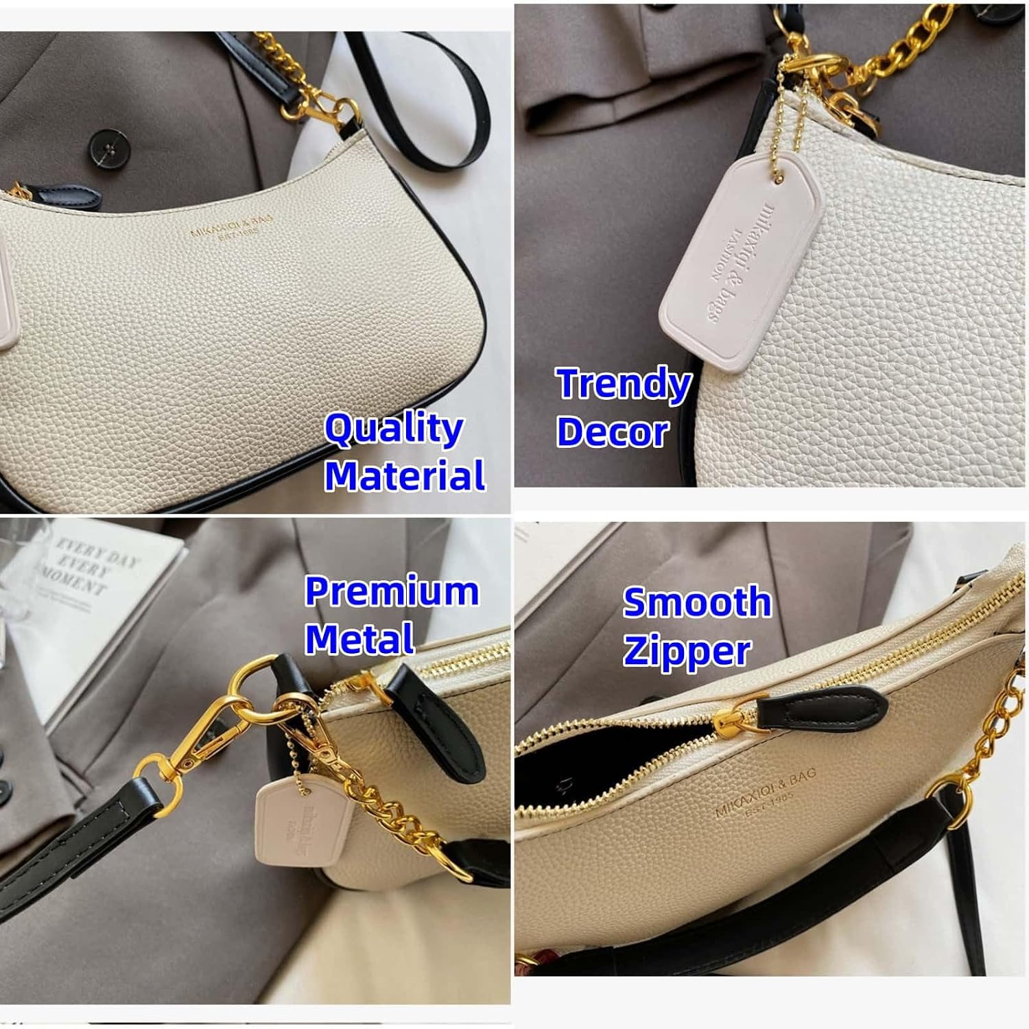 Crossbody Bags for Women Trendy Crescent Shoulder Underarm Small Purse Retro Classic Hobo Clutch Handbag Fashion Y2K