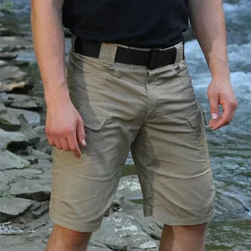 Summer Outdoor Tactical Cargo Shorts for Men - Waterproof, Multi-Pocket, Plus Size Hiking and Camping Urban Shorts