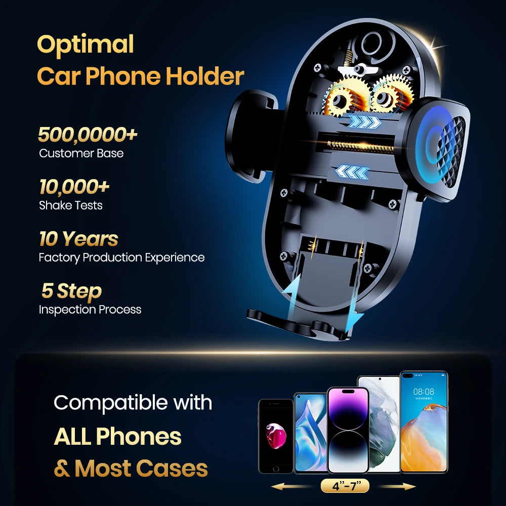 TOPK Car Phone Mount Holder Air Vent Upgraded Metal Hook Universal