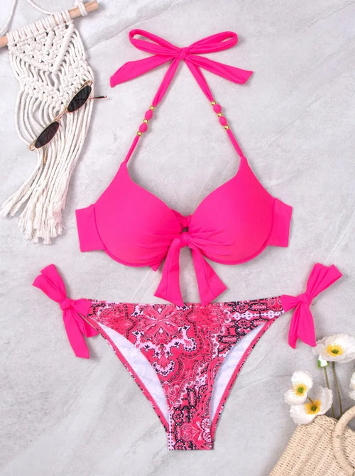 Sexy Push Up Bikini 2024 Women Swimsuit Two Piece Swimwear Female