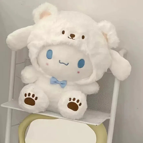 =New Kawaii 25cm Sanrio Plush Toy Jade Dog Kuromi Dressing Doll Doll