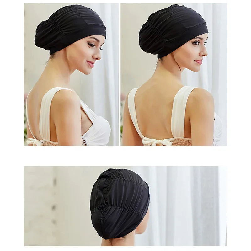 Swimming Hat Women Unisex Girls Long Hair Bathing Cap Swimming Cap