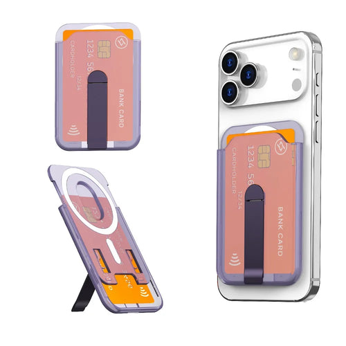For Magsafe Magnetic Wallet Case Phone Stand Credit Card Holder for
