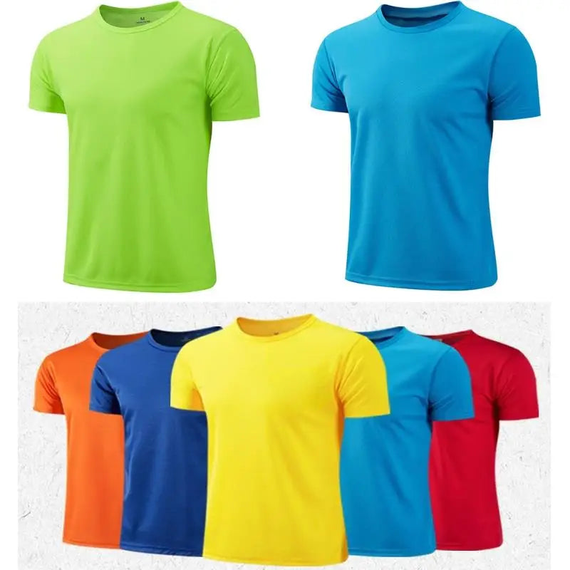 Men Women Quick Dry Short Sleeve Sport T Shirt Gym Jerseys Fitness