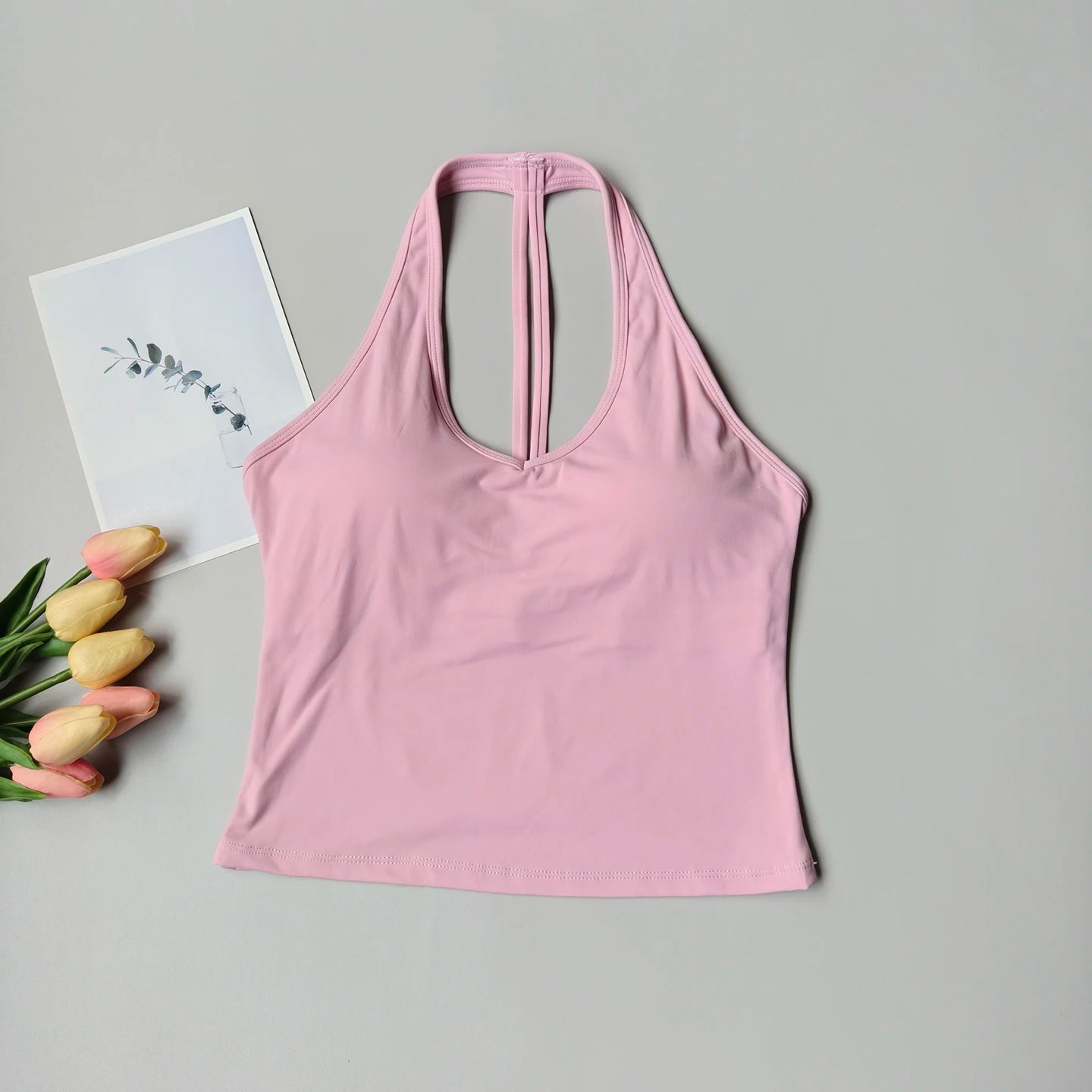 Sports Bra Women's V-neck Halter Neck Beautiful Back Push-up Yoga Vest