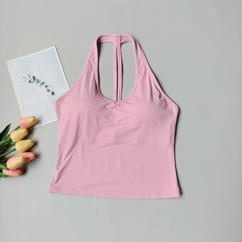 Sports Bra Women's V-neck Halter Neck Beautiful Back Push-up Yoga Vest