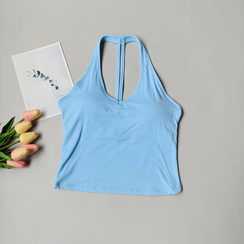 Sports Bra Women's V-neck Halter Neck Beautiful Back Push-up Yoga Vest