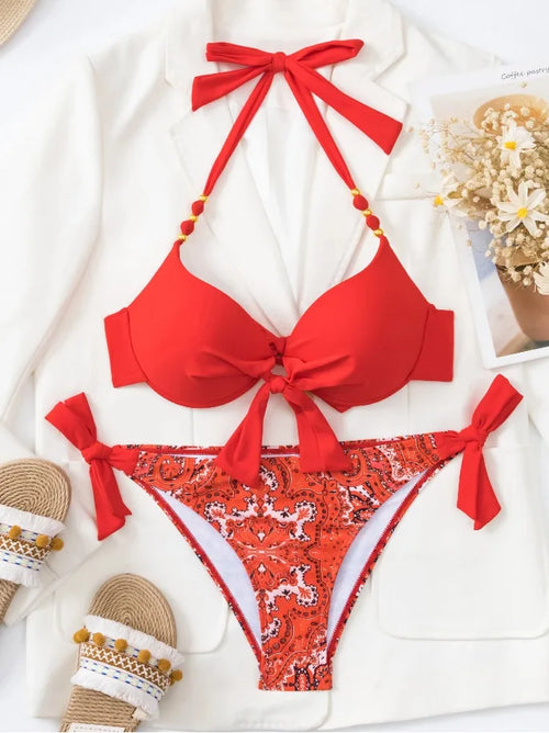 Sexy Push Up Bikini 2024 Women Swimsuit Two Piece Swimwear Female