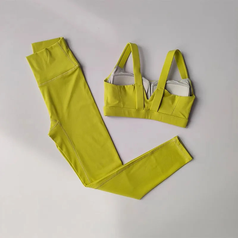 Seamless Yoga Set for Women, Workout Sportswear, Gym Clothing,