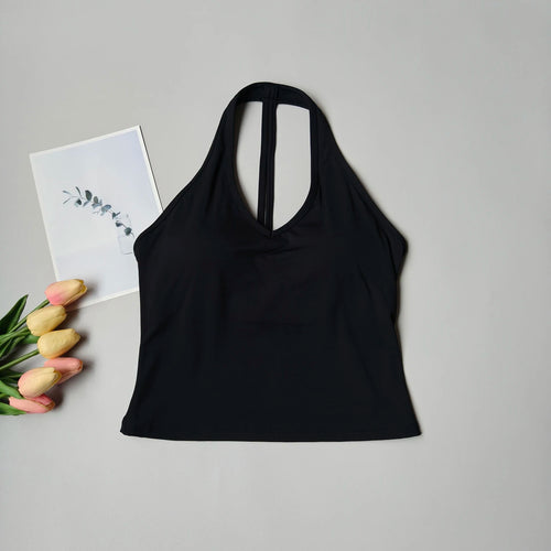 Sports Bra Women's V-neck Halter Neck Beautiful Back Push-up Yoga Vest