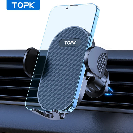 TOPK Car Phone Mount Holder Air Vent Upgraded Metal Hook Universal