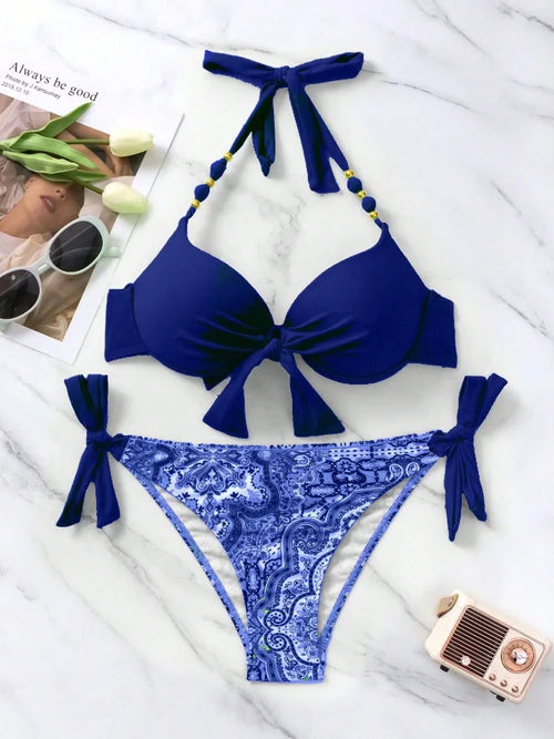 Sexy Push Up Bikini 2024 Women Swimsuit Two Piece Swimwear Female