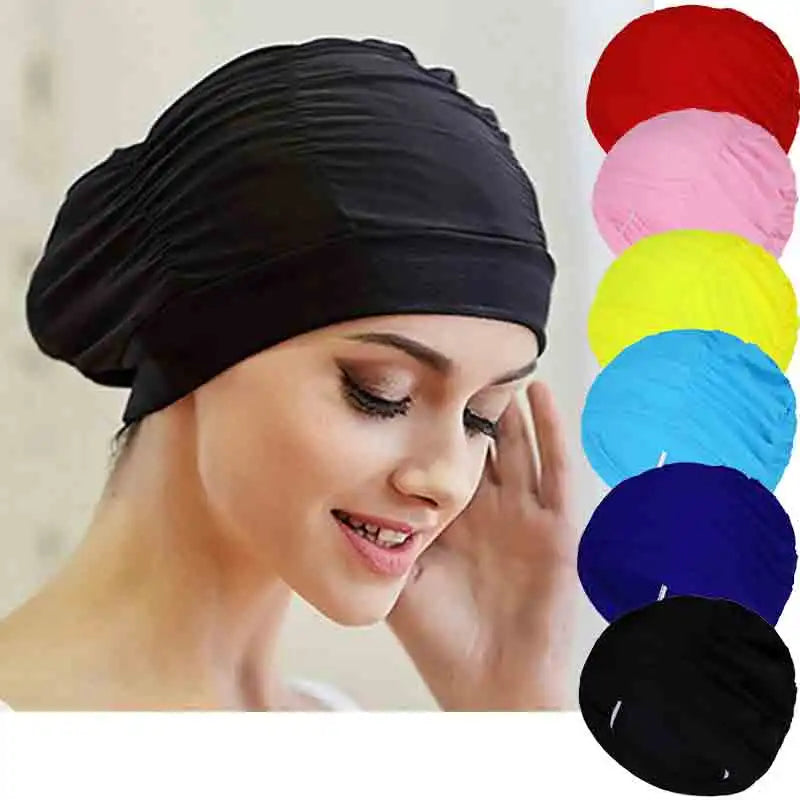 Swimming Hat Women Unisex Girls Long Hair Bathing Cap Swimming Cap
