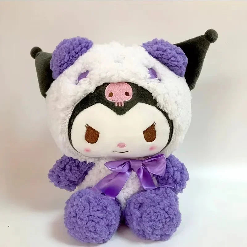=New Kawaii 25cm Sanrio Plush Toy Jade Dog Kuromi Dressing Doll Doll