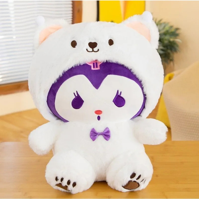 **New Kawaii 25cm Sanrio Plush Jade Dog Kuromi Dressing Doll Cute