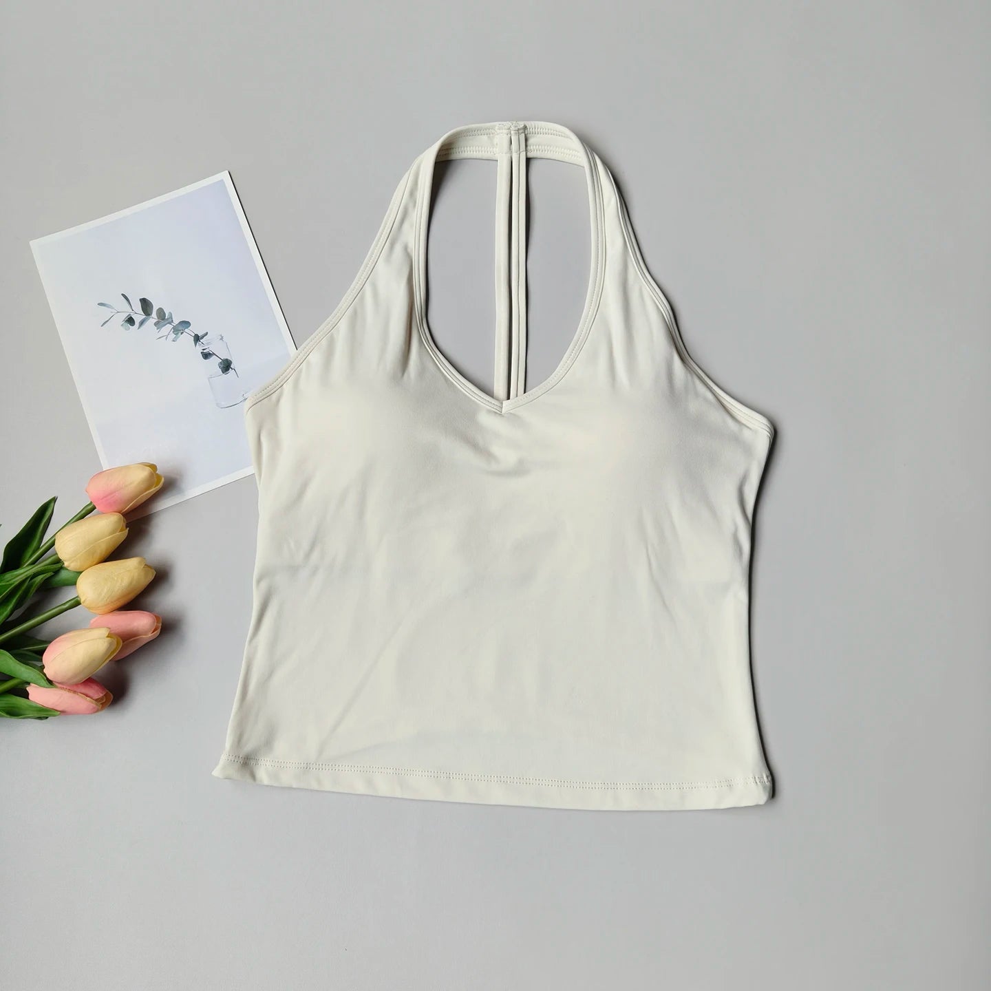 Sports Bra Women's V-neck Halter Neck Beautiful Back Push-up Yoga Vest