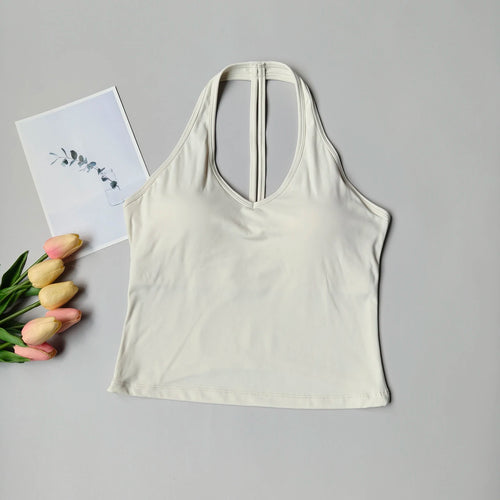 Sports Bra Women's V-neck Halter Neck Beautiful Back Push-up Yoga Vest