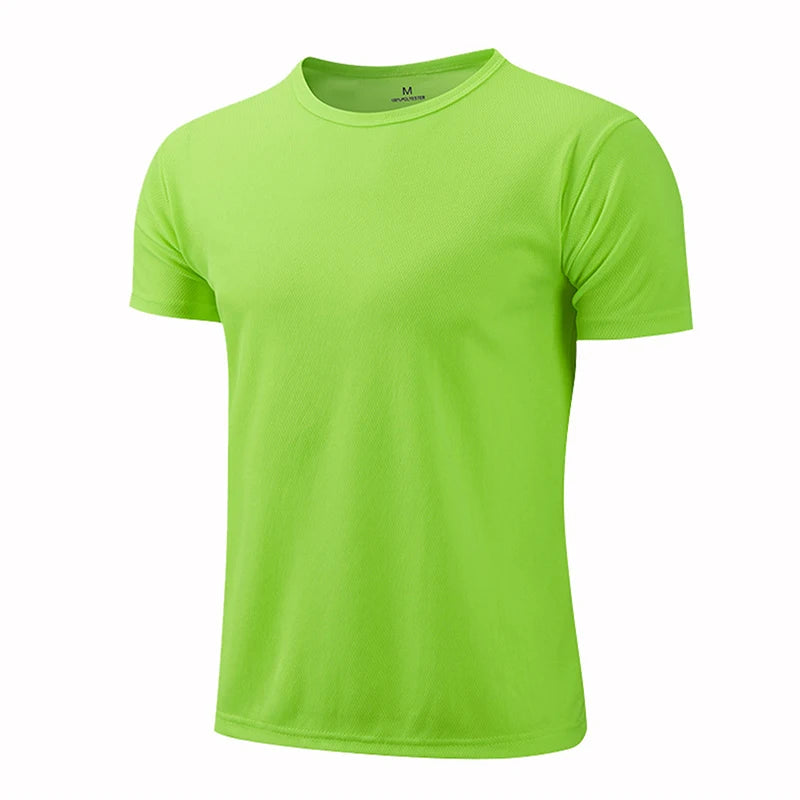 Men Women Quick Dry Short Sleeve Sport T Shirt Gym Jerseys Fitness