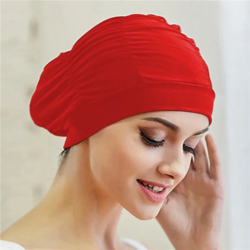 Swimming Hat Women Unisex Girls Long Hair Bathing Cap Swimming Cap
