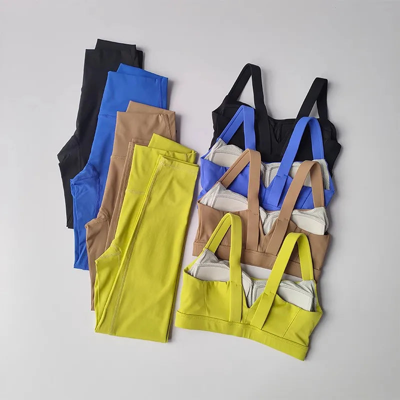 Seamless Yoga Set for Women, Workout Sportswear, Gym Clothing,