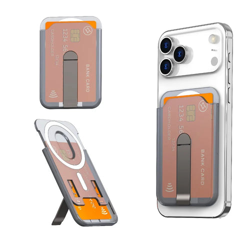 For Magsafe Magnetic Wallet Case Phone Stand Credit Card Holder for