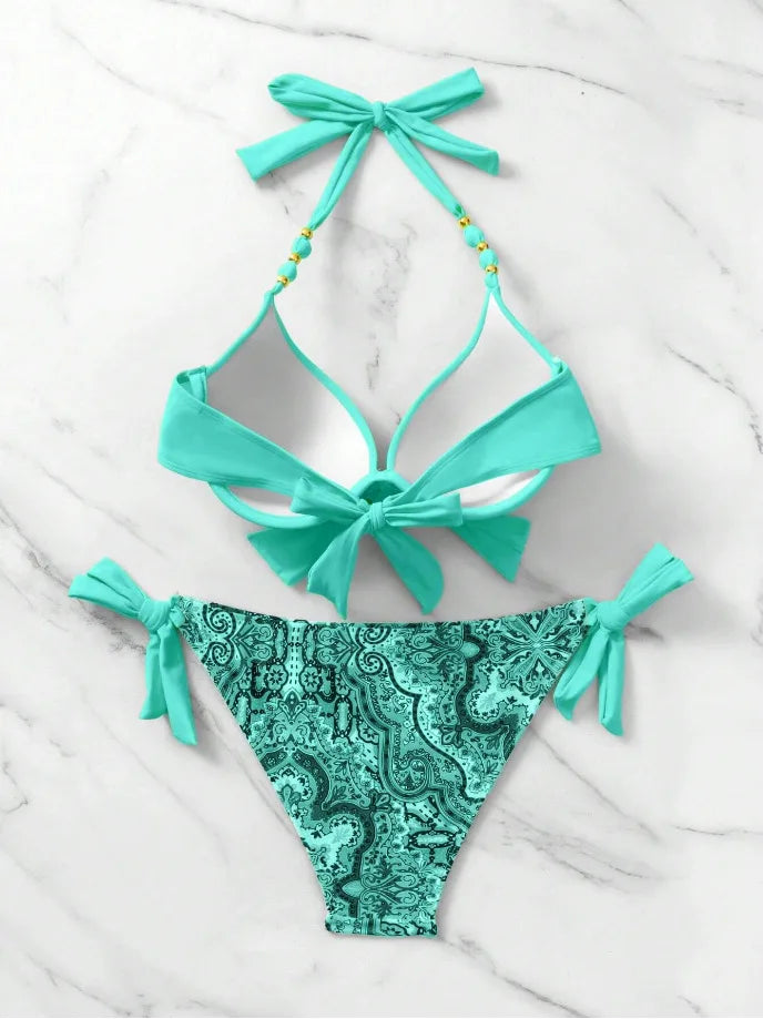 Sexy Push Up Bikini 2024 Women Swimsuit Two Piece Swimwear Female