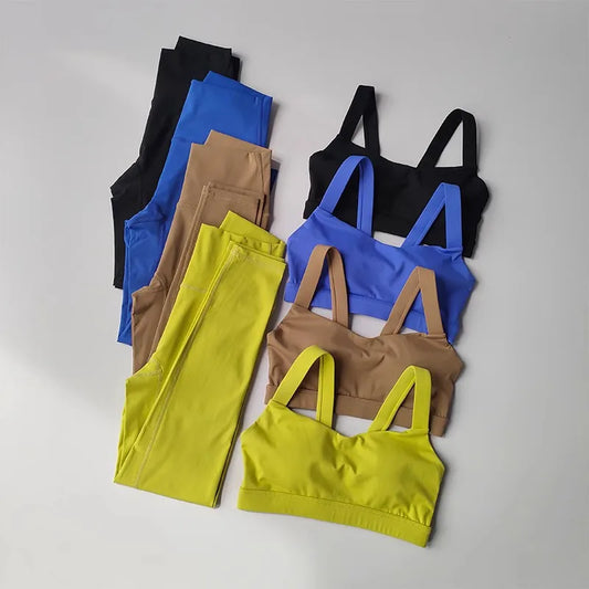 Seamless Yoga Set for Women, Workout Sportswear, Gym Clothing,