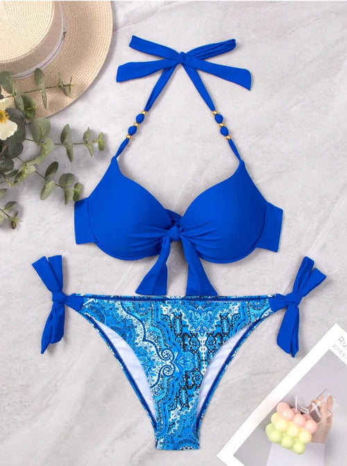 Sexy Push Up Bikini 2024 Women Swimsuit Two Piece Swimwear Female