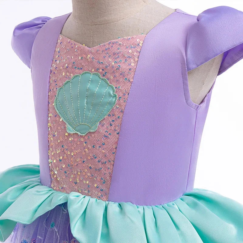 Mermaid Cosplay Costume For Girls Party Dresses Elegant Perform Girl Princess Dress Children Dresses Kids Birthday Prom Dress