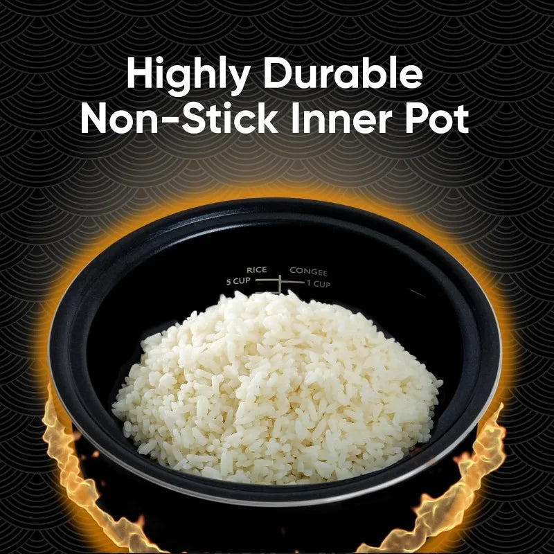 IH103 Pressure Induction Heating Rice Cooker and Warmer, 6 cup - Japan style - IH Technology with Steamer (1.5L)