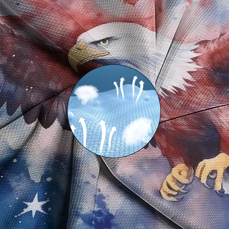 Mens Vest USA Street Fashion Round Neck Sleeveless T Shirt Printed Daily Outdoor Sports Fitness Running Top Eagle Independence