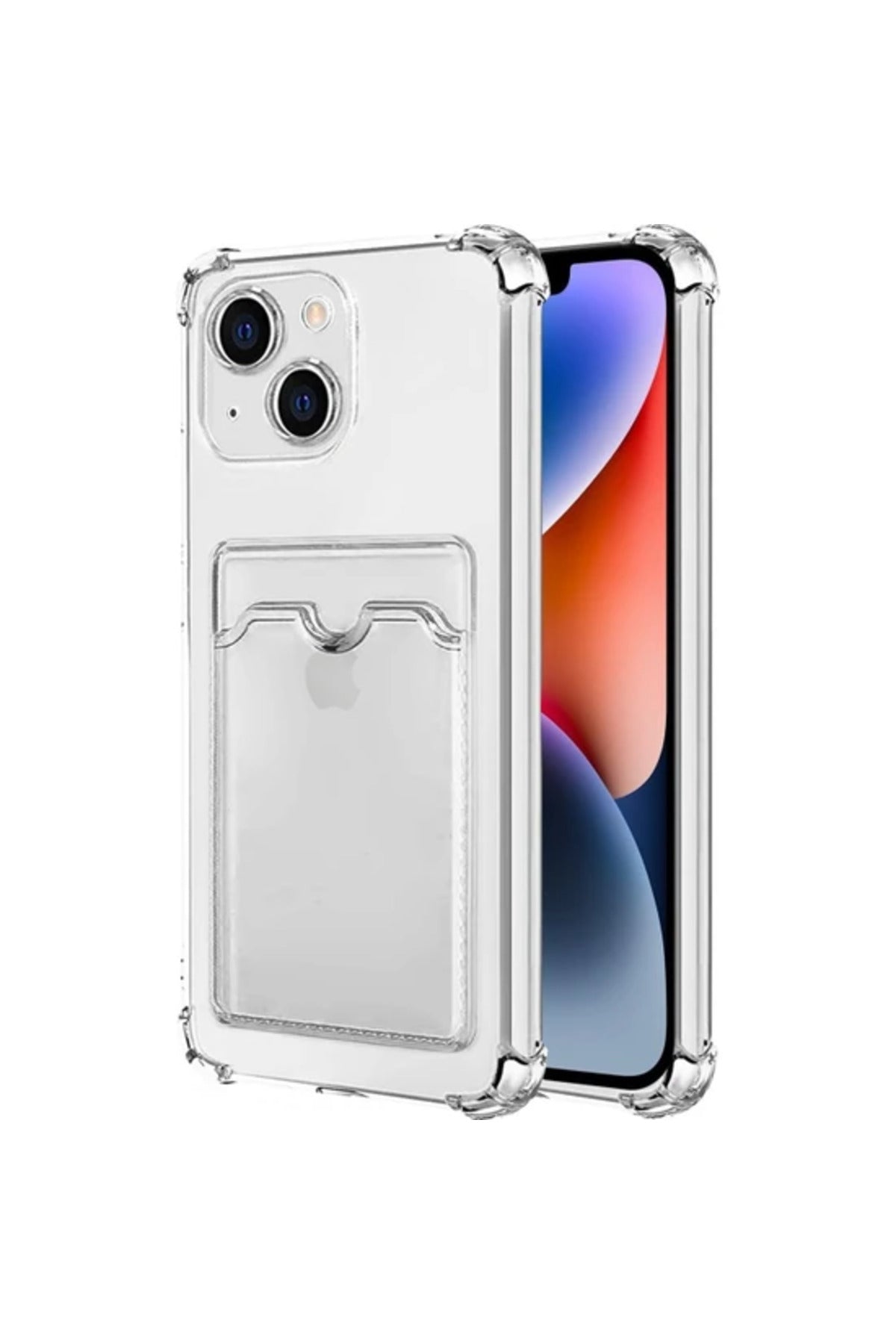 iPhone 15 Plus Case SFY Transparent Cover with Card Holder
